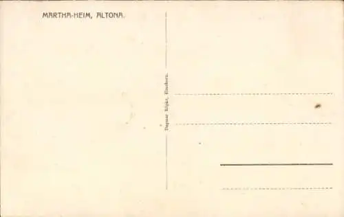 Ak Hamburg Altona, Marthaheim, Haushaltungsschule, Speisesaal