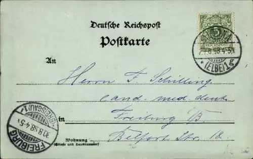 Mondschein Ak Hamburg Altona, Königl. Eisenbahn Direktion