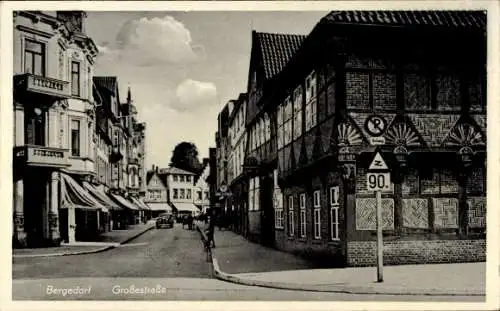 Ak Hamburg Bergedorf, Großestraße, Straßenschild