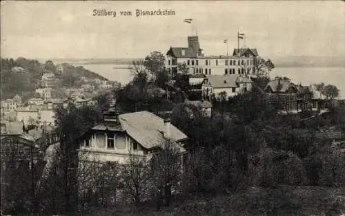 Ak Hamburg Altona Blankenese, Süllberg vom Bismarckstein aus gesehen