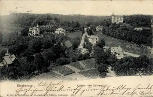 Ak Hamburg Altona Blankenese, Aussicht vom Süllbergturm