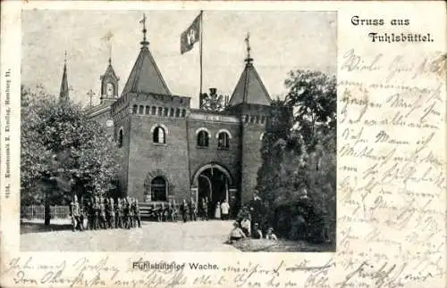 Ak Hamburg Nord Fuhlsbüttel, Fuhlsbütteler Wache, Soldaten in Uniformen