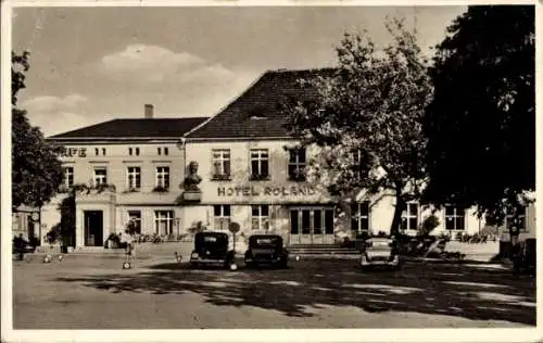 Ak Burg bei Magdeburg, Hotel und Café Roland