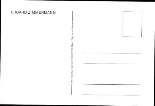 Ak Schauspieler Eduard Zimmermann, Portrait, Autogramm, Serie Aktenzeichen XY ungelöst