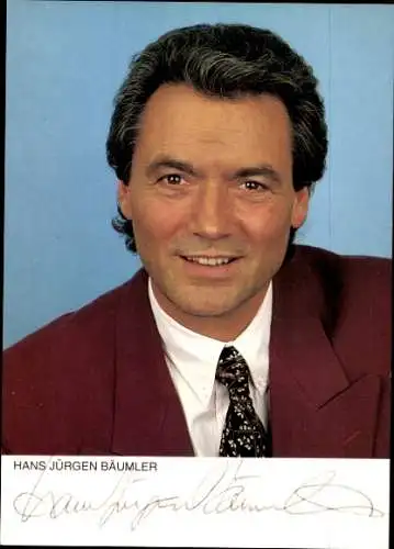 Ak Eiskunstläufer und Sänger Hans Jürgen Bäumler, Portrait, Autogramm