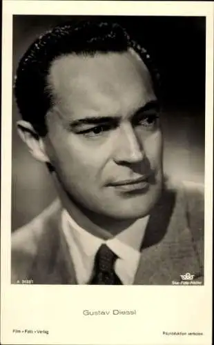 Ak Schauspieler Gustav Diessl, Portrait, Anzug, Film Foto Verlag A 3433/1