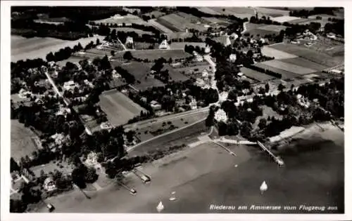 Ak Riederau Dießen am Ammersee Oberbayern, Fliegeraufnahme