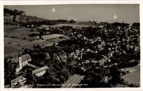 Ak Dießen am Ammersee Oberbayern, Fliegeraufnahme