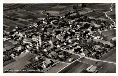 Ak Raisting Oberbayern, Fliegeraufnahme