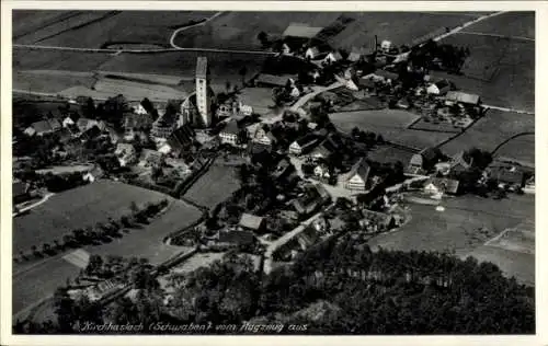 Ak Kirchhaslach in Schwaben, Fliegeraufnahme