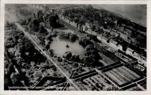 Ak Veitshöchheim in Unterfranken, Fliegeraufnahme, Hofgarten