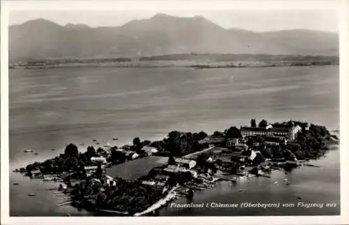 Ak Frauenchiemsee Fraueninsel Chiemsee Oberbayern, Fliegeraufnahme