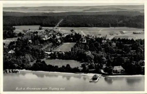 Ak Buch am Ammersee Inning Oberbayern, Fliegeraufnahme