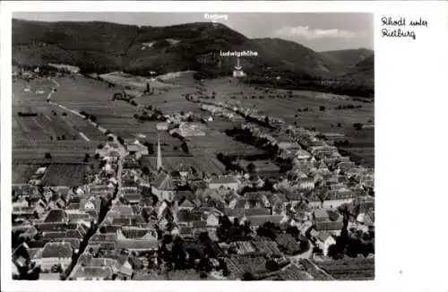 Ak Rhodt unter Rietburg in der Pfalz, Fliegeraufnahme, Ludwigshöhe