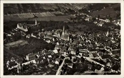 Ak Weikersheim in Tauberfranken, Fliegeraufnahme