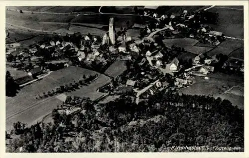 Ak Kirchhaslach in Schwaben, Fliegeraufnahme