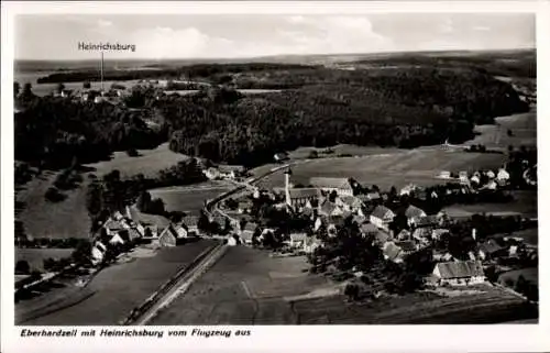 Ak Eberhardzell in Oberschwaben Württemberg, Fliegeraufnahme, Heinrichsburg