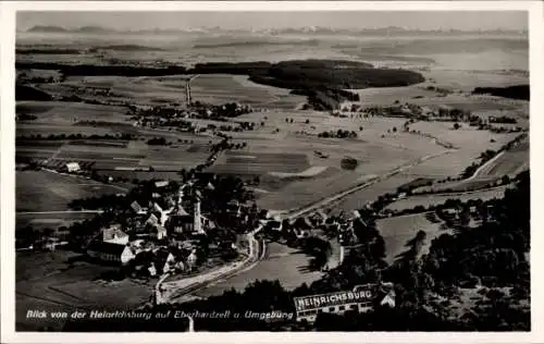 Ak Heinrichsburg Eberhardzell in Oberschwaben Württemberg, Fliegeraufnahme