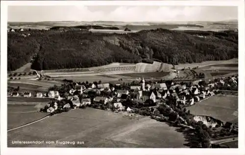 Ak Unteressendorf Hochdorf an der Riß Oberschwaben, Fliegeraufnahme