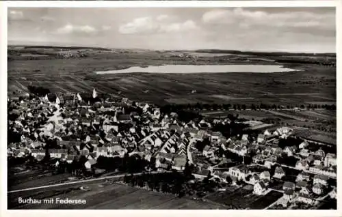 Ak Bad Buchau am Federsee Oberschwaben, Fliegeraufnahme