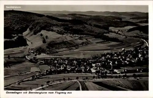 Ak Gomadingen in Württemberg, Sternberg, Fliegeraufnahme, Sternbergturm