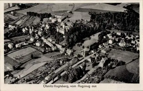 Ak Vogtsberg Oelsnitz Vogtland, Fliegeraufnahme