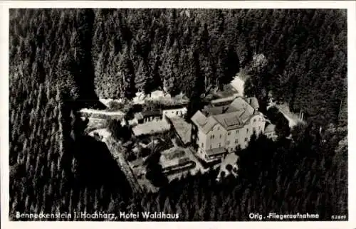 Ak Benneckenstein Oberharz am Brocken, Fliegeraufnahme, Hotel Waldhaus