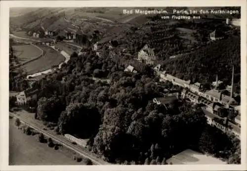 Ak Bad Mergentheim in Tauberfranken, Fliegeraufnahme, bei den Kuranlagen