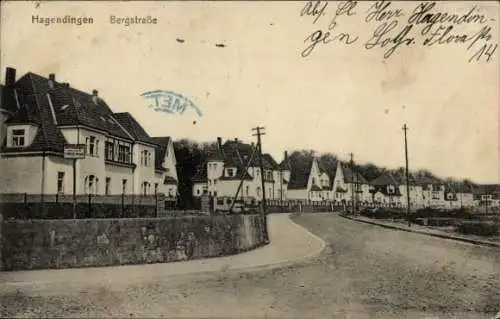 Ak Hagondange Hagendingen Lothringen Moselle, Bergstraße