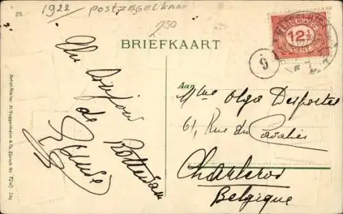 Präge Wappen Briefmarken Ak Rotterdam Südholland Niederlande, Kolk