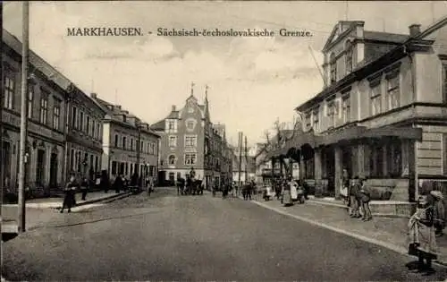 Ak Hraničná Markhausen Kraslice Graslitz Reg. Karlsbad, Sächsisch-tschechoslowakische Grenze