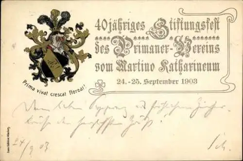 Studentika Ak Braunschweig, Martino Katharineum, 40jähriges Stiftungsfest des Primaner-Vereins 1903