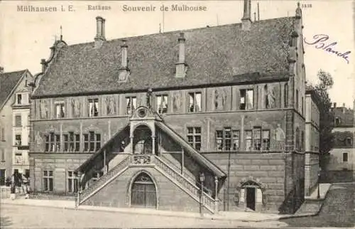 Ak Mulhouse Mülhausen Elsass Haut Rhin, Rathaus