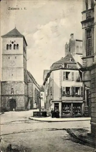 Ak Saverne Zabern Elsass Bas Rhin, Teilansicht, Kirche