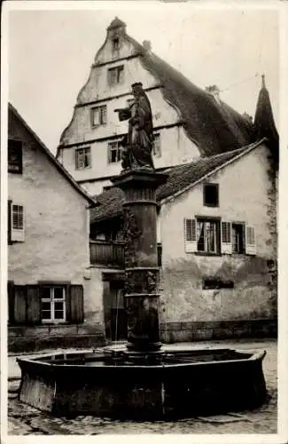 Ak Andlau Elsass Bas Rhin, Fontaine