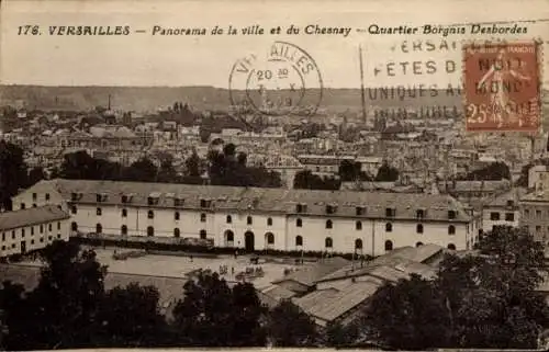 Ak Versailles Yvelines, Panorama de la Ville et du Chesnay, Caserne du 22. d'Artillerie