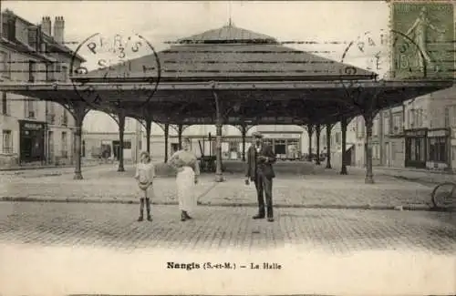 Ak Nangis Seine et Marne, La Halle