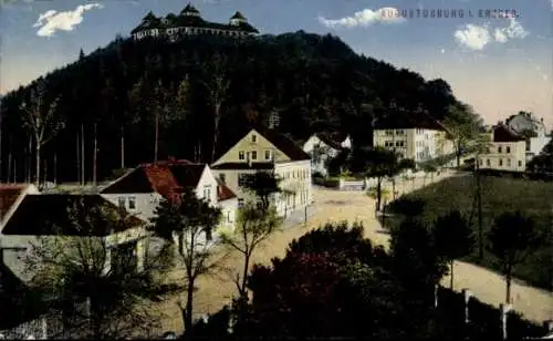 Ak Augustusburg Erzgebirge, Teilansicht, Schloss