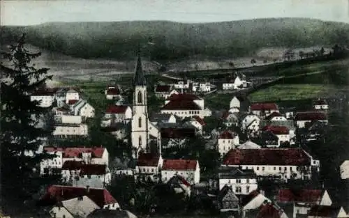 Ak Neuhausen im Erzgebirge, Totalansicht, Kirchturm