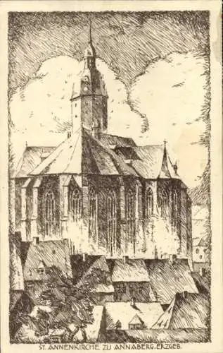 Künstler Ak Wittig Friesen, Hans, Annaberg Buchholz Erzgebirge, St. Annenkirche