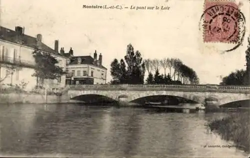 Ak Montoire Loir et Cher, Brücke, Loir