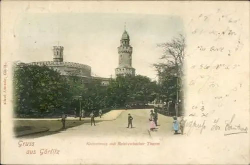 Ak Görlitz in der Lausitz, Kaisertrutz, Reichenbacher Turm