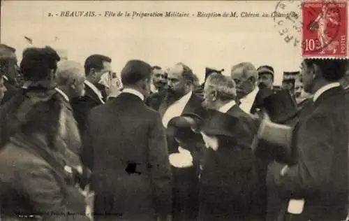 Ak Beauvais Oise, Fete de la Preaparation Militaire, Reception de M. Cheron au Champ