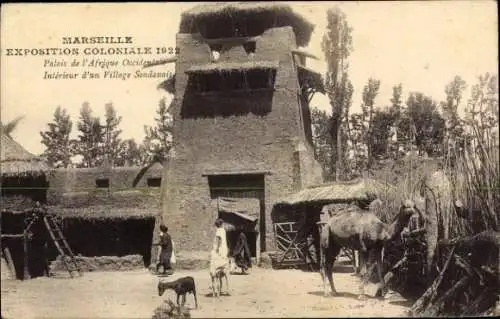 Ak Marseille Bouches du Rhône, Exposition Coloniale 1922, Palais de l'Afrique Occidentale