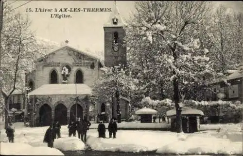 Ak Ax les Thermes Ariege, l'Hiver, Kirche