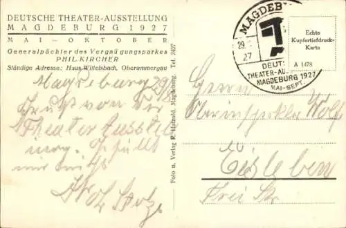 Ak Magdeburg an der Elbe, Deutsche Theaterausstellung 1927, Bayrisches Alpendorf