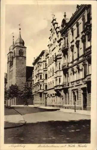 Ak Magdeburg an der Elbe, Prälatenstraße, Katholische Kirche