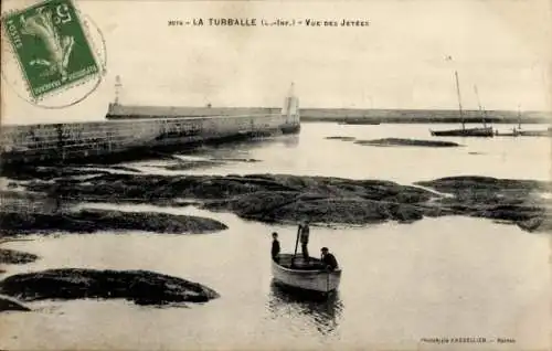 Ak La Turballe Loire-Atlantique, Piers