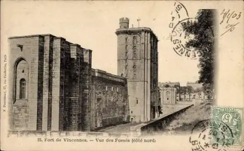 Ak Vincennes Val de Marne, Fort, Vue de Fosses, cote Nord