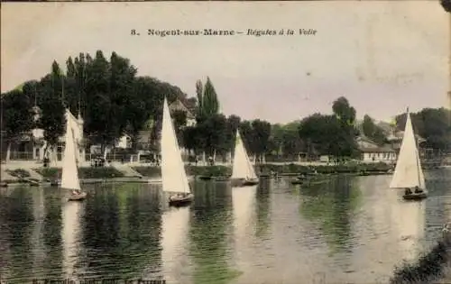 Ak Nogent sur Marne Val de Marne, Regates a la Voile